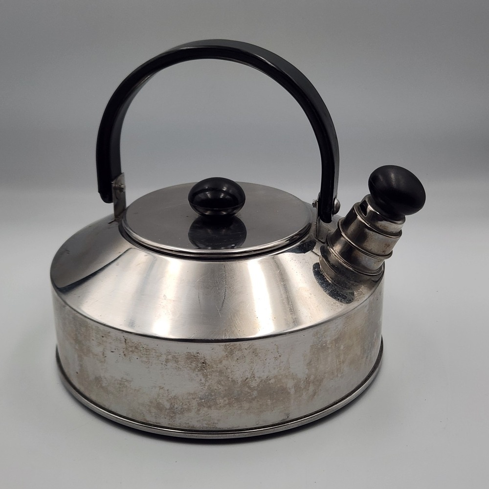 Copco Denmark Stainless‎ Steel Tea Kettle with Lid & Whistle 8 Inch Base